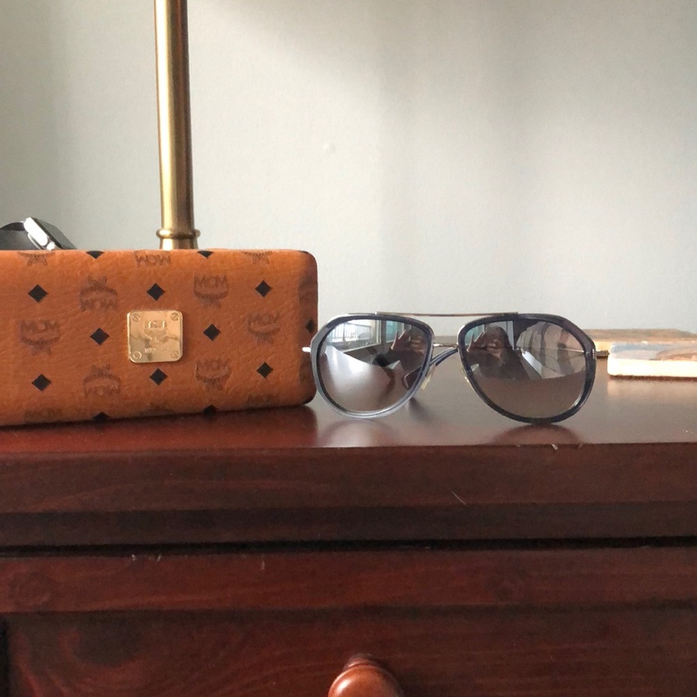 MCM Sunglasses, Gently Used, Blue/Silver